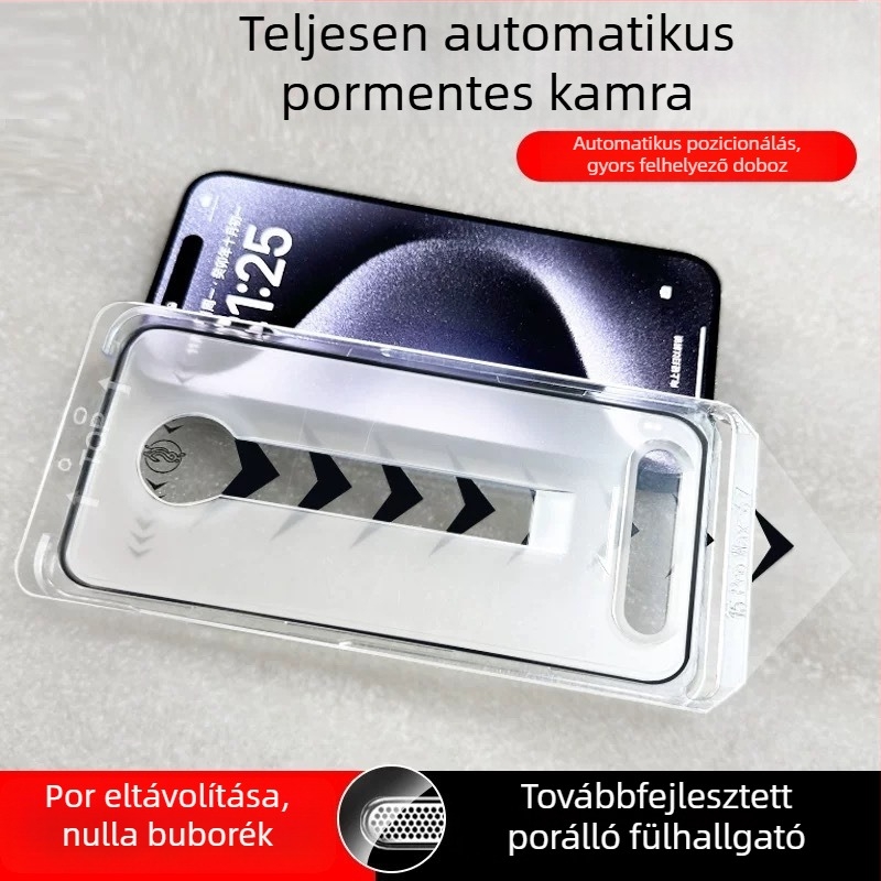 Edzett üveg kijelzővédő iPhone 17 Pro Maxhoz, elektroplasztált felület, ultra-tiszta, pormentes, anti-peep, ujjlenyomat-mentes