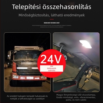 24V autó olvasólámpa 5730 SMD magas fényerővel, 1080–1500 lm, 0,5 W, anyag: vastag üvegszálas tábla