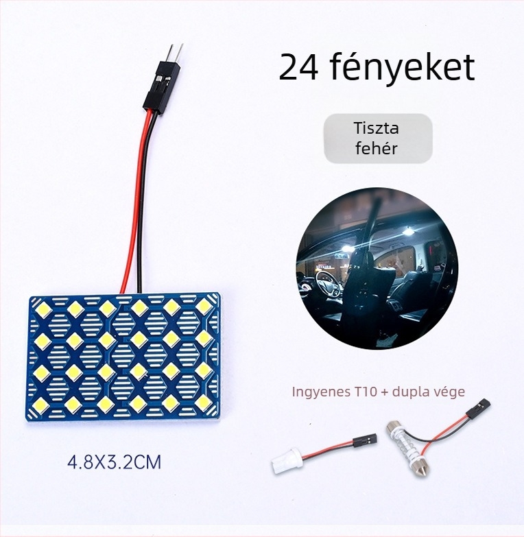 24V autó olvasólámpa 5730 SMD magas fényerővel, 1080–1500 lm, 0,5 W, anyag: vastag üvegszálas tábla