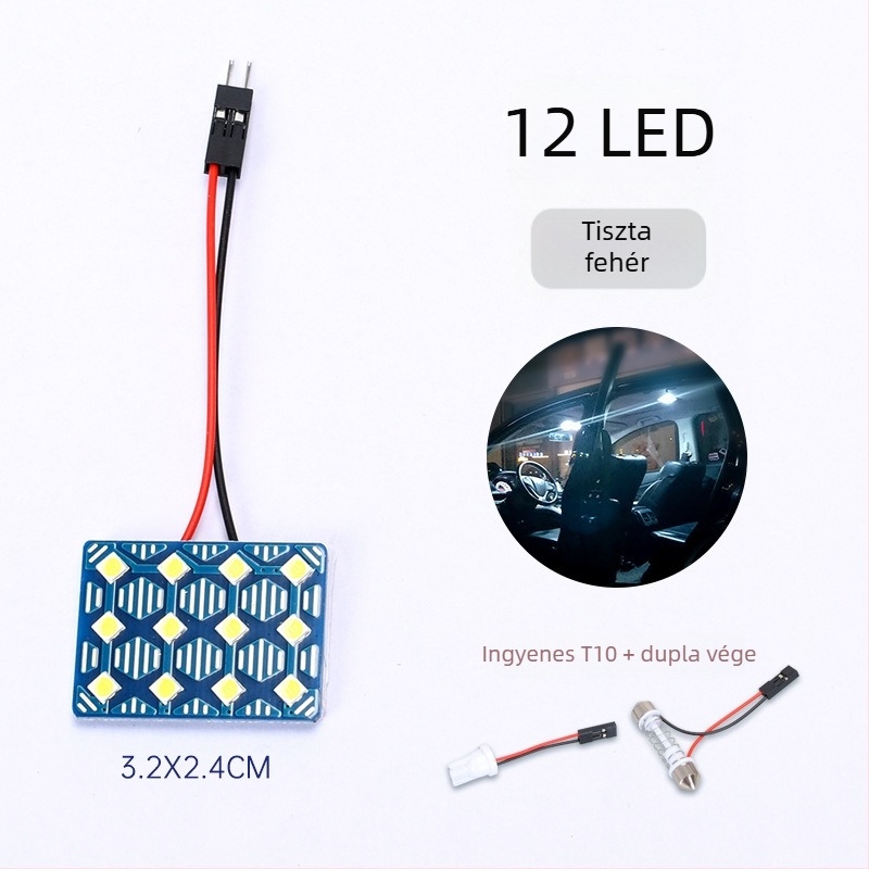 24V autó olvasólámpa 5730 SMD magas fényerővel, 1080–1500 lm, 0,5 W, anyag: vastag üvegszálas tábla