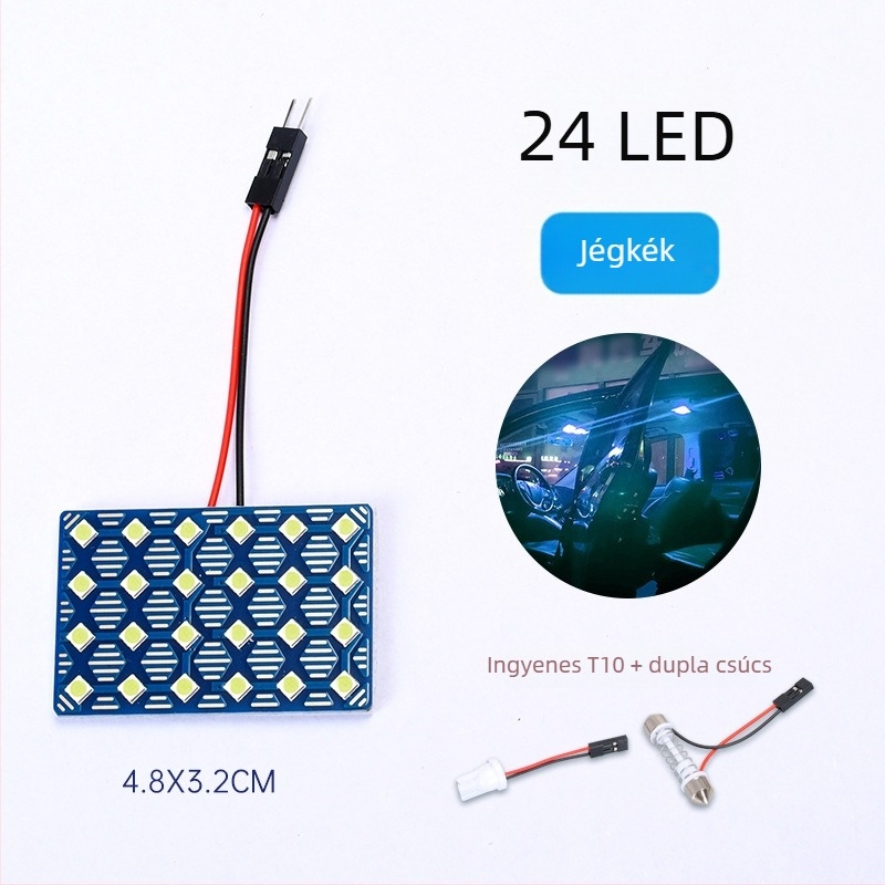 24V autó olvasólámpa 5730 SMD magas fényerővel, 1080–1500 lm, 0,5 W, anyag: vastag üvegszálas tábla