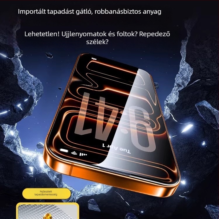 Pingsheng Anti-Spy edzett üveg előlapi kijelzővédő iPhone 15–17-hez – HD, teljes képernyő