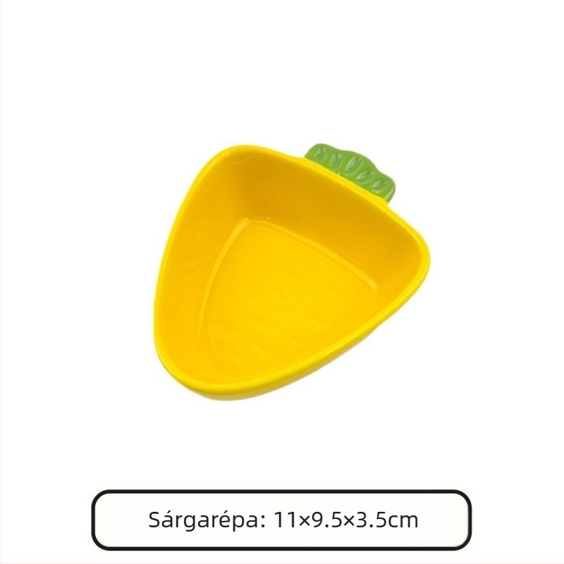 Kerámia anti-tilt etetőtál kisállatok számára, nagy kapacitású, rögzített hörcsög-, mókus- és sün-tál