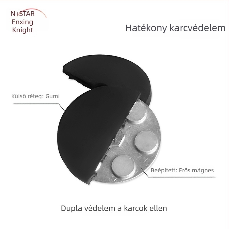 Erős mágneses alap LED reflektor tartóhoz; gumírozott bevonat, NdFeB mágnesek, vas alkatrészek; márka Star Knight, modell NPHA-, univerzális kompatibilitás