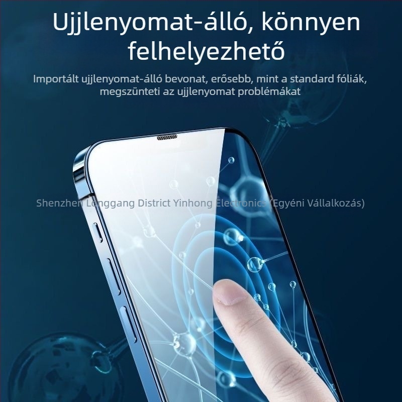 28° betekintésvédelmi edzett üveg kijelzővédő iPhone 17 Pro, 15 Pro, 14 és 16 Pro számára, csomagolt, ütésálló, HD