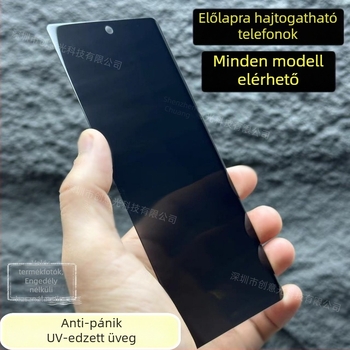 Huawei Mate X7/X6/X5/X3 előlapi edzett üveg védőfólia – ívelt élek, kémkamera elleni védelem, önjavító