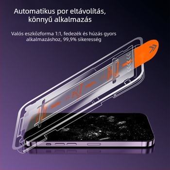 Edzett üveg kijelzővédő iPhone 14 Pro Maxhoz — HD élesség, ütésálló, porálló, ujjlenyomat-mentes, privát nézet