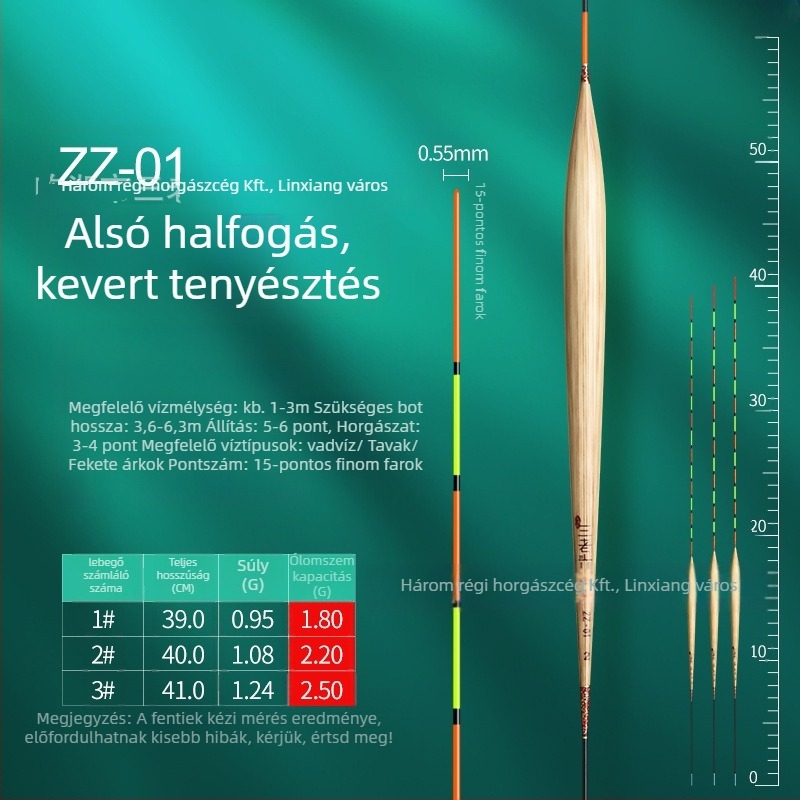 Three Old Man reed horgászúszó vertikális sodrásra