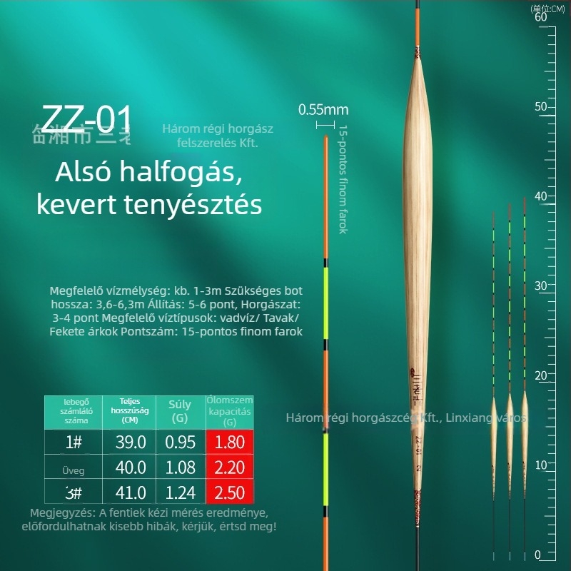 Three Old Man reed horgászúszó vertikális sodrásra