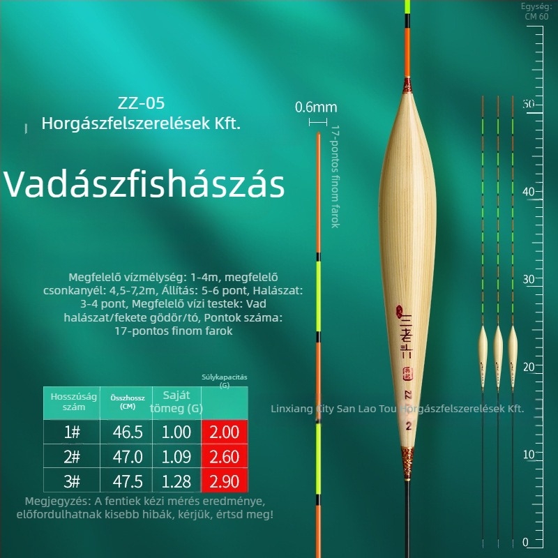Three Old Man reed horgászúszó vertikális sodrásra