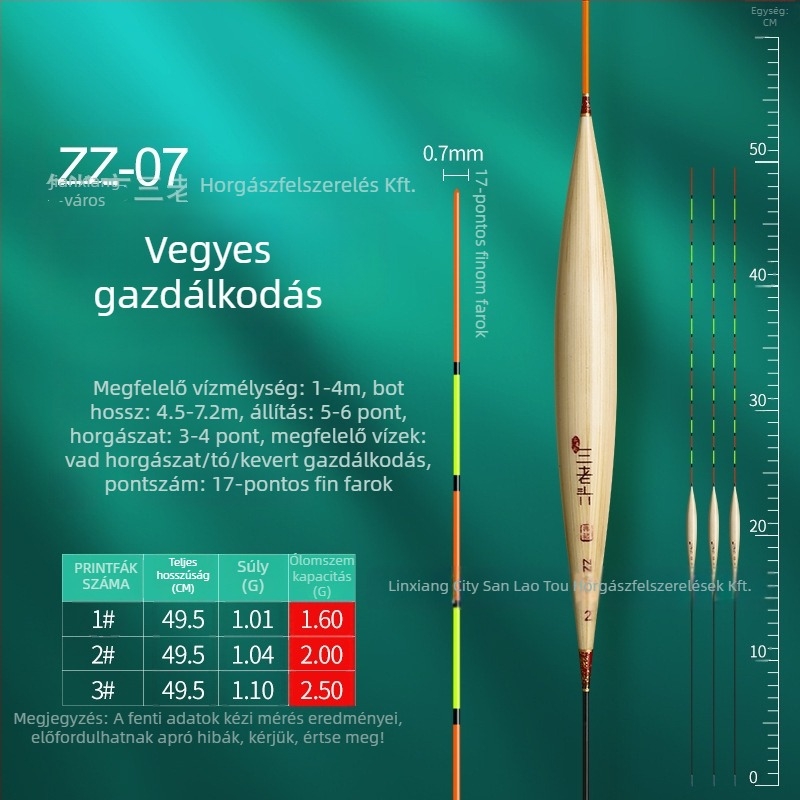 Three Old Man reed horgászúszó vertikális sodrásra
