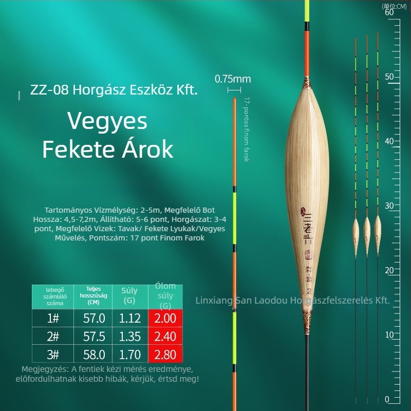 Three Old Man reed horgászúszó vertikális sodrásra