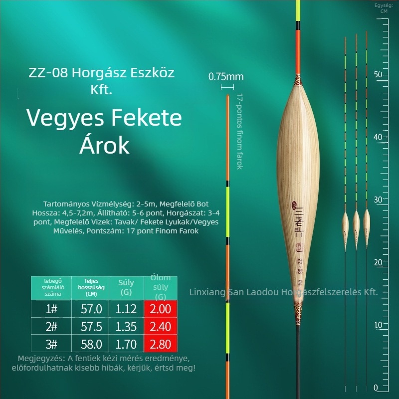 Three Old Man reed horgászúszó vertikális sodrásra