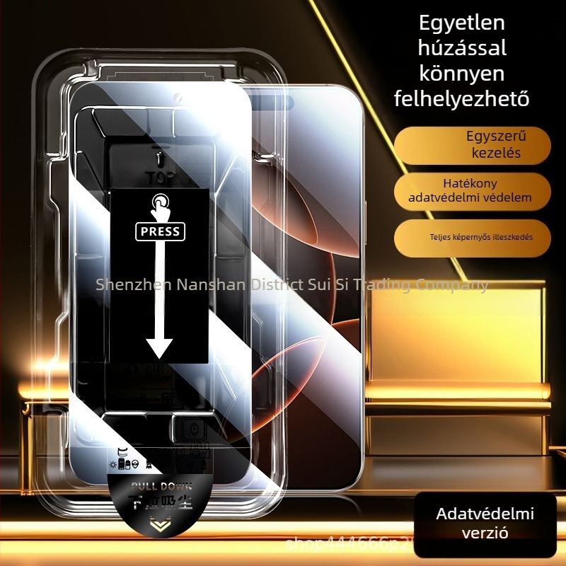 iPhone 14 Pro Max edgeless üveg kijelzővédő – teljes képernyős védelem, adatvédelmi funkció