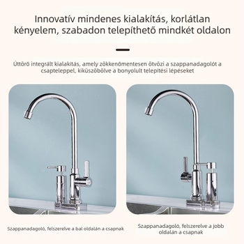 Többfunkciós integrált szappanadagoló csaptelep – ABS, elektroplatinálás, DTQJ márka, kézi működtetés