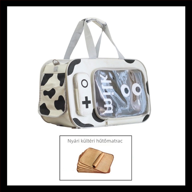 PVC hordozó táska háziállatok számára, közepes keménység, 10 kg macska / 7,5 kg kutya kapacitás