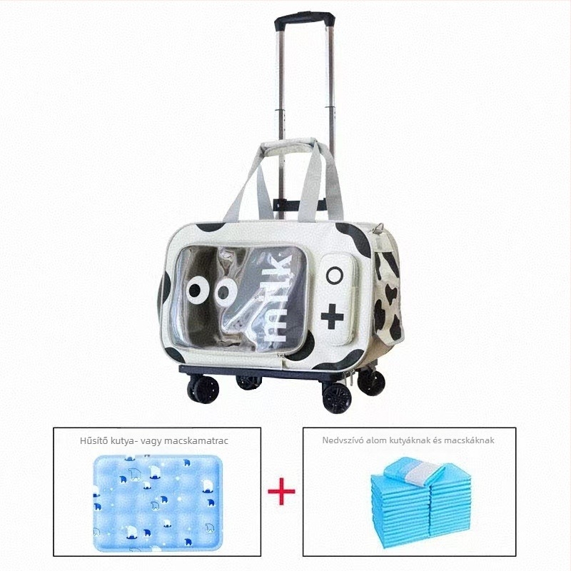 PVC hordozó táska háziállatok számára, közepes keménység, 10 kg macska / 7,5 kg kutya kapacitás