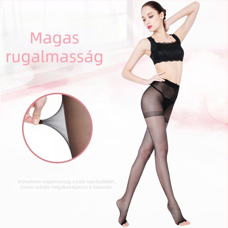 Mona magas derekú harisnya, nylon ultra vékony nyárra, egységes minta, anti-akadás