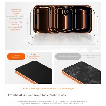 HBQ előtti képernyővédő fólia – magas minőségű alumínium üvegből, Anti-Reflex, HD, karcolásálló, teljes képernyő, iPhone 17 Pro Max-hoz
