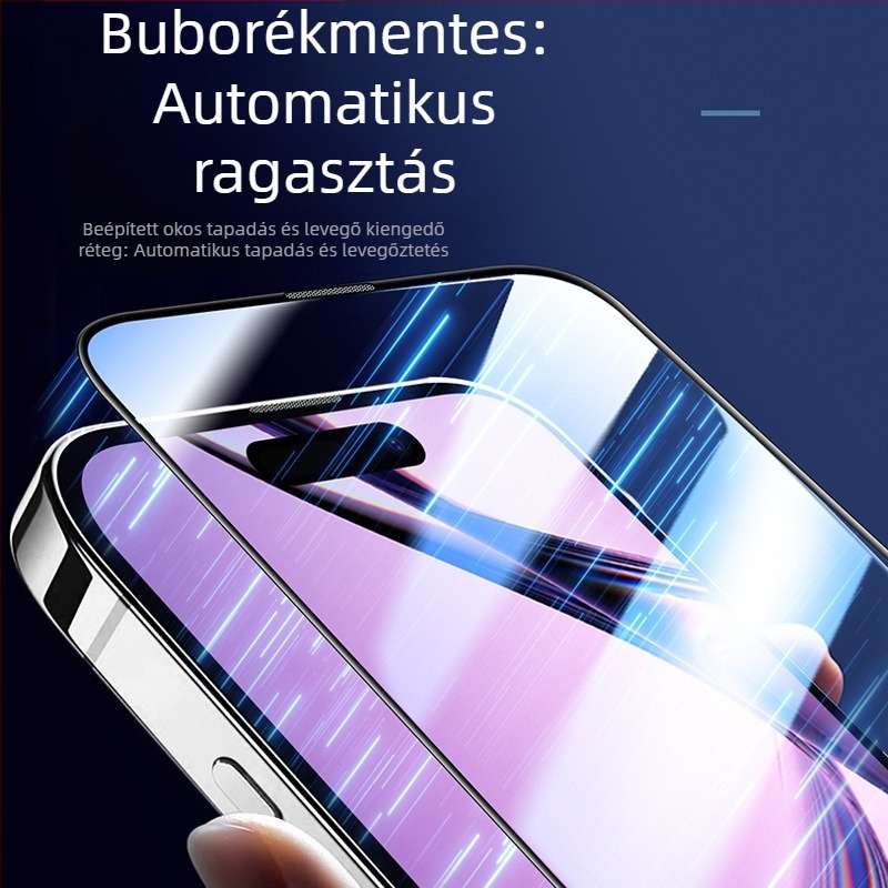 Apple előlapi edzett üveg kijelzővédő – HD felbontású, ujjlenyomat-mentes, nem teljes lefedettség