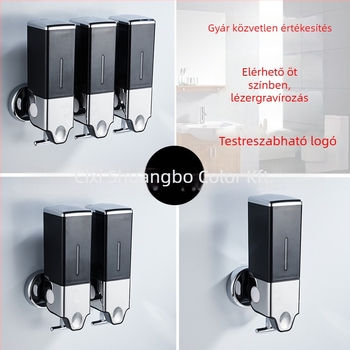 ABS anyagú szappanadagoló, kézi nyomású működés, modern minimalista stílus, testreszabható feldolgozási technológia