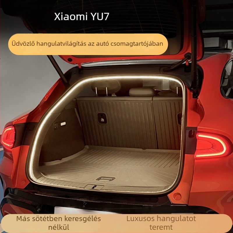 Yu7 csomagtartó környezeti LED világítás – dekoratív világítás, szilikon+LED, 12V, 8W, Yu7 modell, kompatibil Yu7