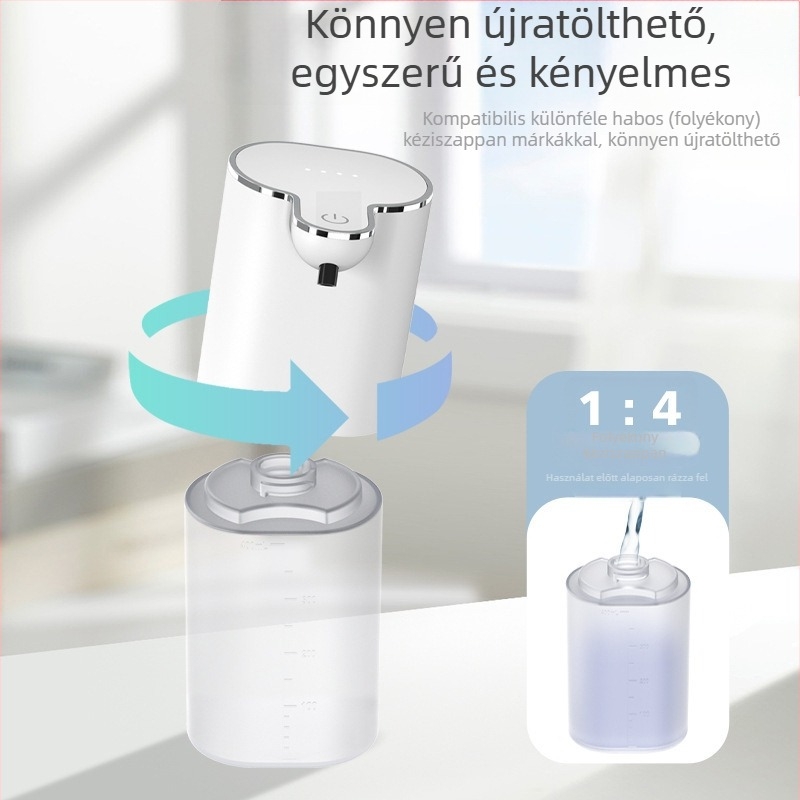 P9 automata habzó szappan adagoló, falra szerelhető, mozgásérzékelős kézmosáshoz