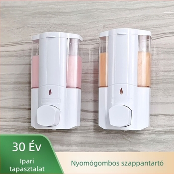 Fali szappanadagoló, kézi nyomású működés, műanyag, modern minimalista stílus, márka: Happy to play