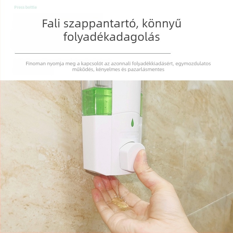 Fali szappanadagoló, kézi nyomású működés, műanyag, modern minimalista stílus, márka: Happy to play