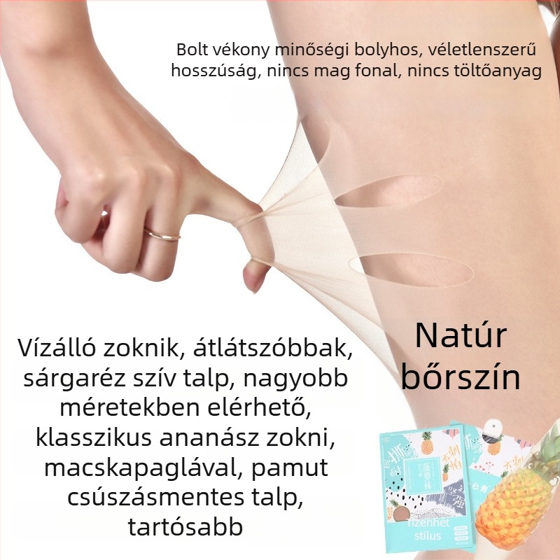 Seventeen Xiushui könnyű női harisnyanadrág, mintás ananász, szexi dizájn, macska tappancs rész, akasztás elleni