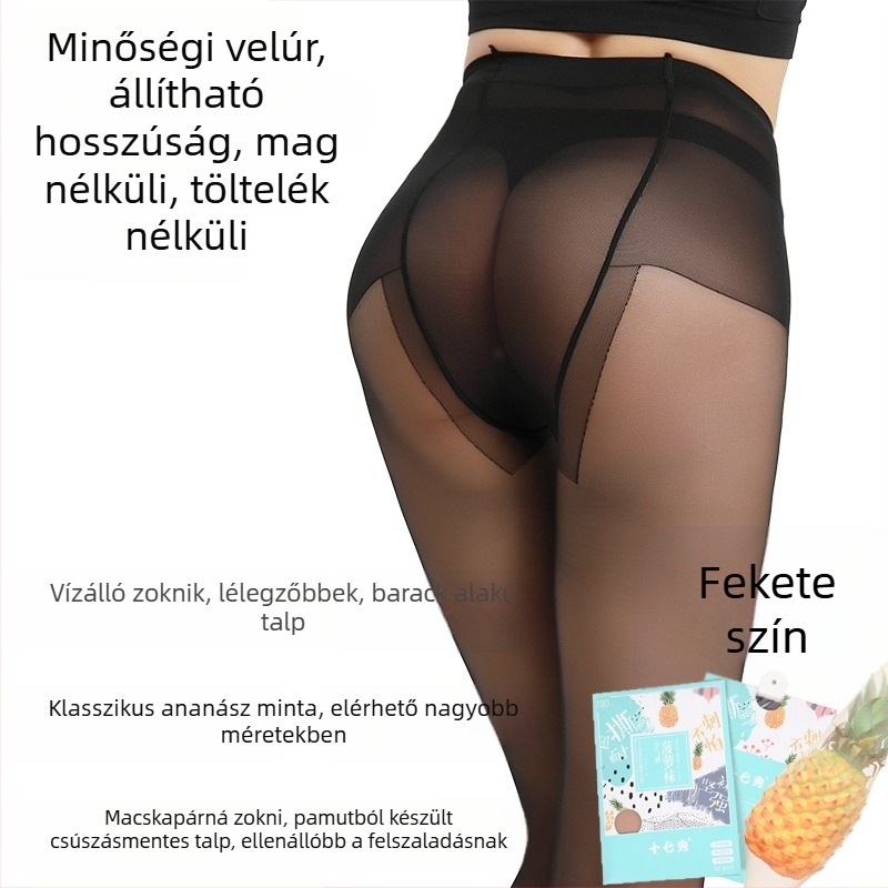 Seventeen Xiushui könnyű női harisnyanadrág, mintás ananász, szexi dizájn, macska tappancs rész, akasztás elleni