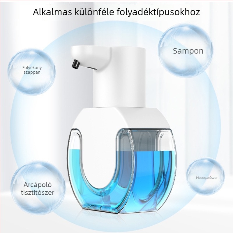 Automatikus érzékelős szappanadagoló, falra szerelhető, habzó szappan a fürdőszobába, modern kialakítás