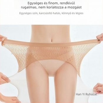Harisnyanadrág szeméremtájon, fenékemelés, ultra vékony, lélegző, láthatatlan, rombusz mintázatú nylonból, minden szezonra