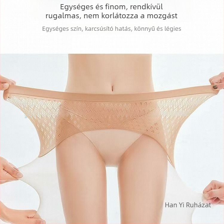 Harisnyanadrág szeméremtájon, fenékemelés, ultra vékony, lélegző, láthatatlan, rombusz mintázatú nylonból, minden szezonra