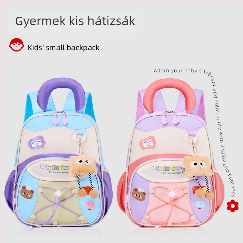 Óvodai hátizsák, könnyű, aranyos mesefigurás mintával, fiúknak és lányoknak