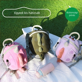 Óvodai dinoszaurusz mintás hátizsák, uniszex, Oxford anyagból, lélegző és antibakteriális, belső nylon bélés, ívelt vállpántok, 3–6 éveseknek