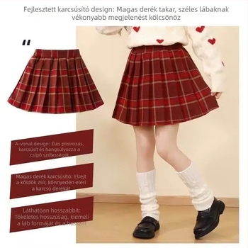 Lányoknak készült kockás pliszírozott szoknya ősz 2025