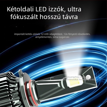 LED fényszóró izzók, H1/H4/H7/H11/9005/9006/9012 kompatibilis, 130W / pár, 12V, IP68, 50000 óra élettartam, 5000–11000 lm