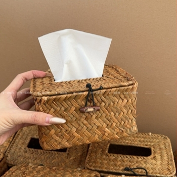 Rattan fonású papírzsebkendőtartó, modell SL, vízálló, kompatibilis a levehető papírzsebkendőkkel