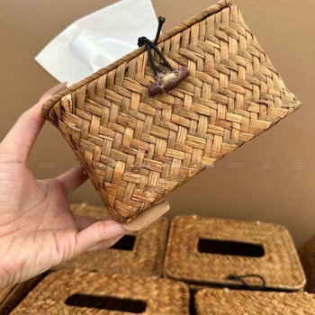 Rattan fonású papírzsebkendőtartó, modell SL, vízálló, kompatibilis a levehető papírzsebkendőkkel