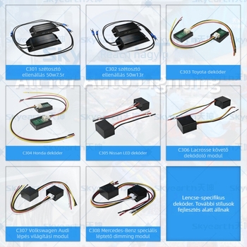 Autó LED/HID lencse dekóder léptető dimmer modullal és hibakód törlővel – Tian Kun Lens-Specific Decoder, Egyedi feldolgozás: Igen