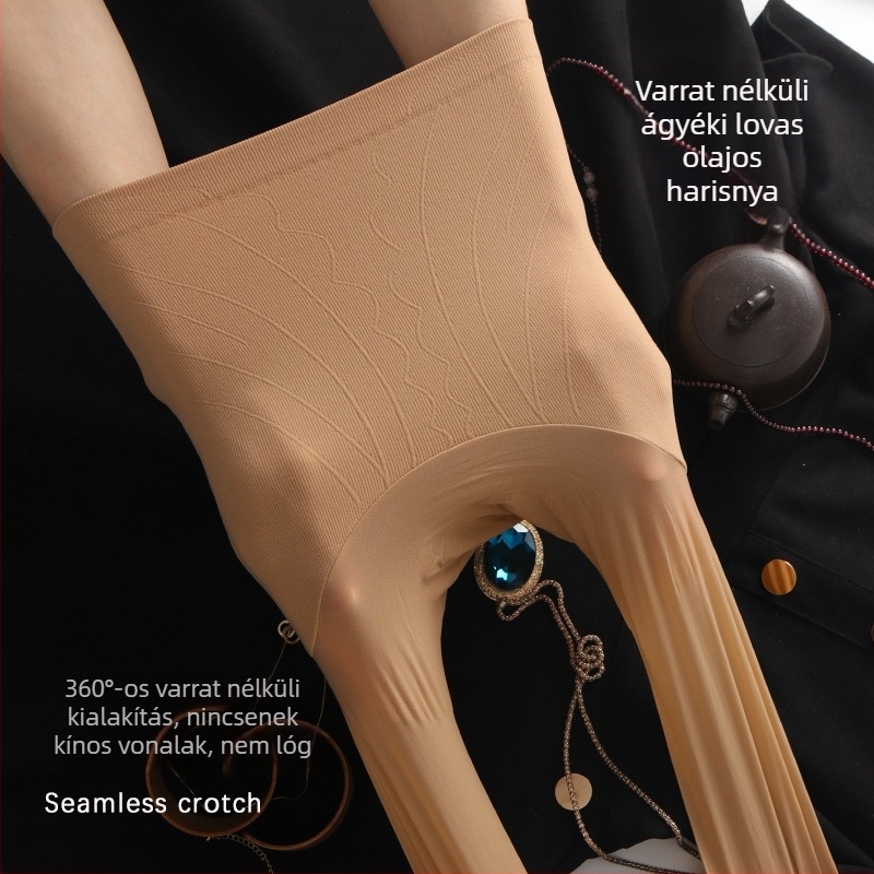 Sima, varrás nélküli ultra vékony nylon harisnya, 5D denier, átlátszó