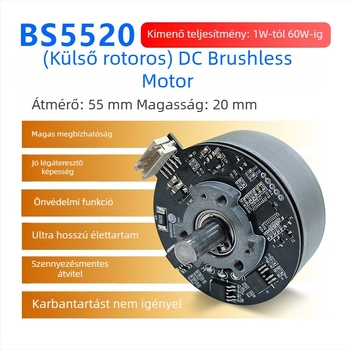 Nincs kefés DC motor 5520 külső rotorral, alacsony zajszint, Hall-szenzor, mikromotor