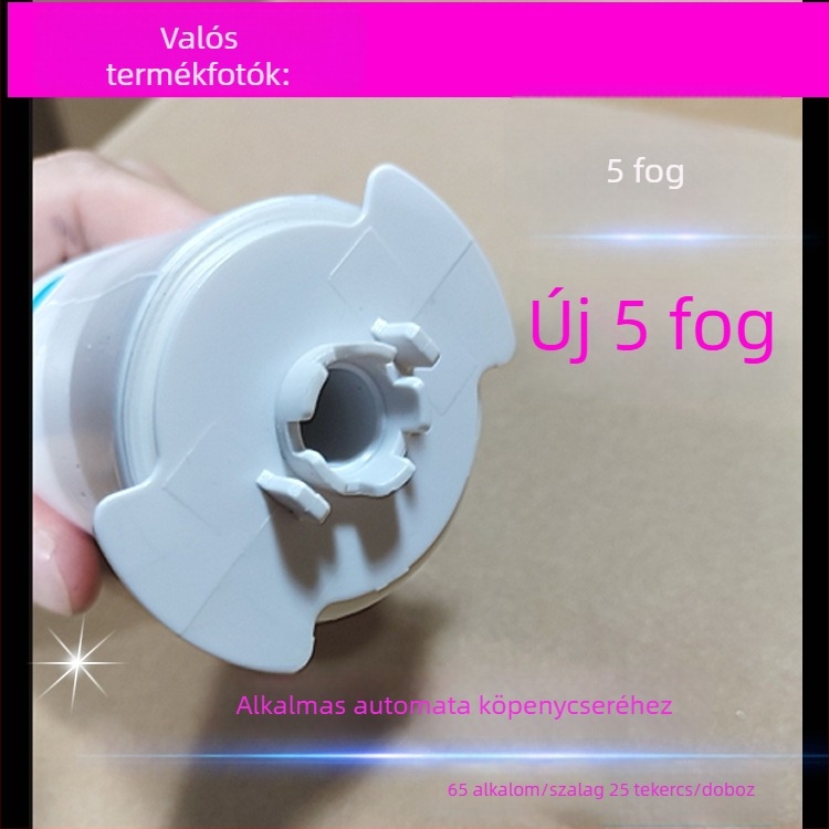 Műanyag WC-fedél borító – egyszer használatos higiéniai tekercs, 25 tekercs dobozonként, intelligens automatikus csere készlet, doboz mérete 277×277×123 mm