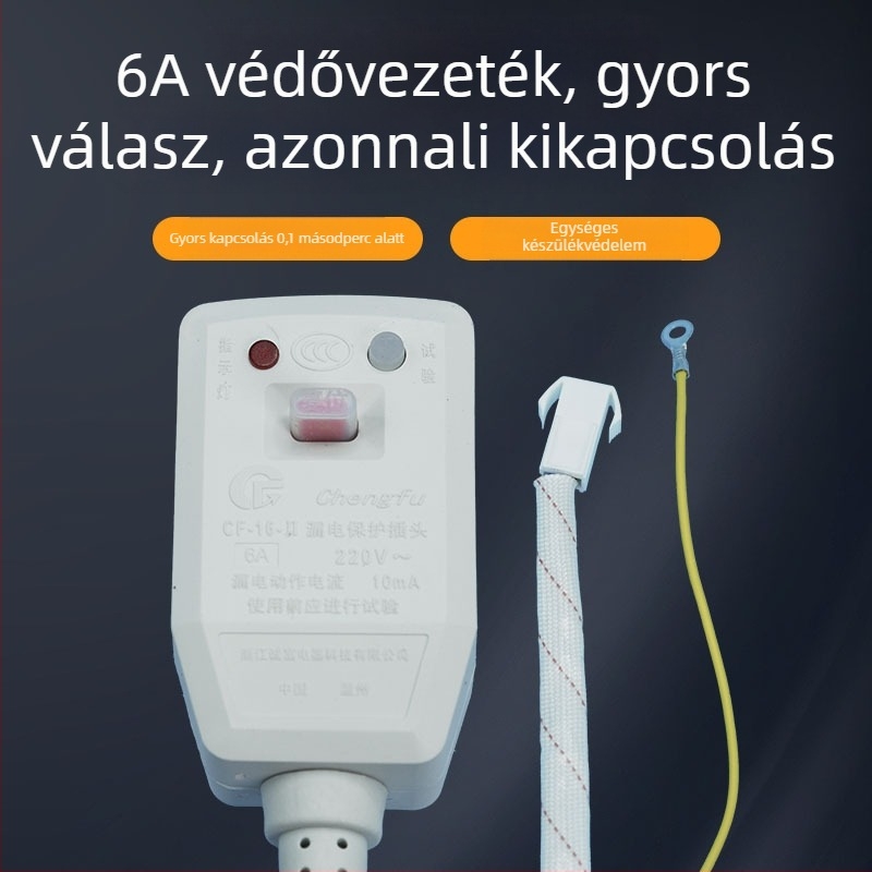 6A Szivárgás elleni védelemes dugaszoló aljzat vízmelegítők számára, intelligens WC-ülésekhez és elektromos melegvíz csapokhoz, 3C tanúsítvánnyal vízálló (220–240V)