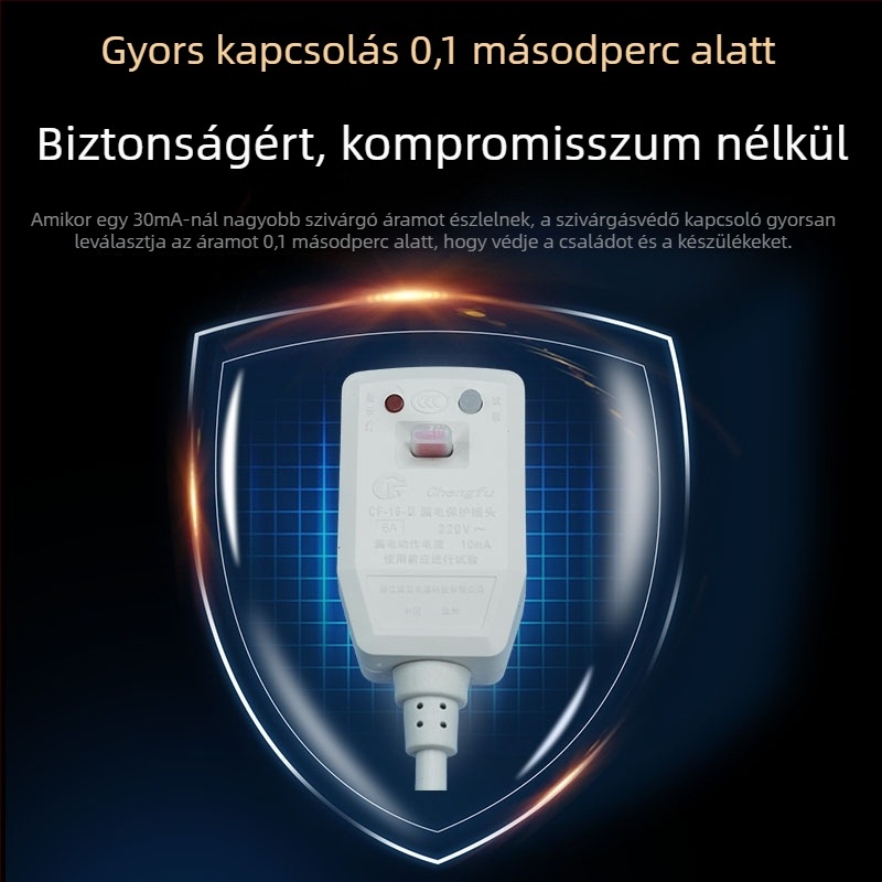 6A Szivárgás elleni védelemes dugaszoló aljzat vízmelegítők számára, intelligens WC-ülésekhez és elektromos melegvíz csapokhoz, 3C tanúsítvánnyal vízálló (220–240V)