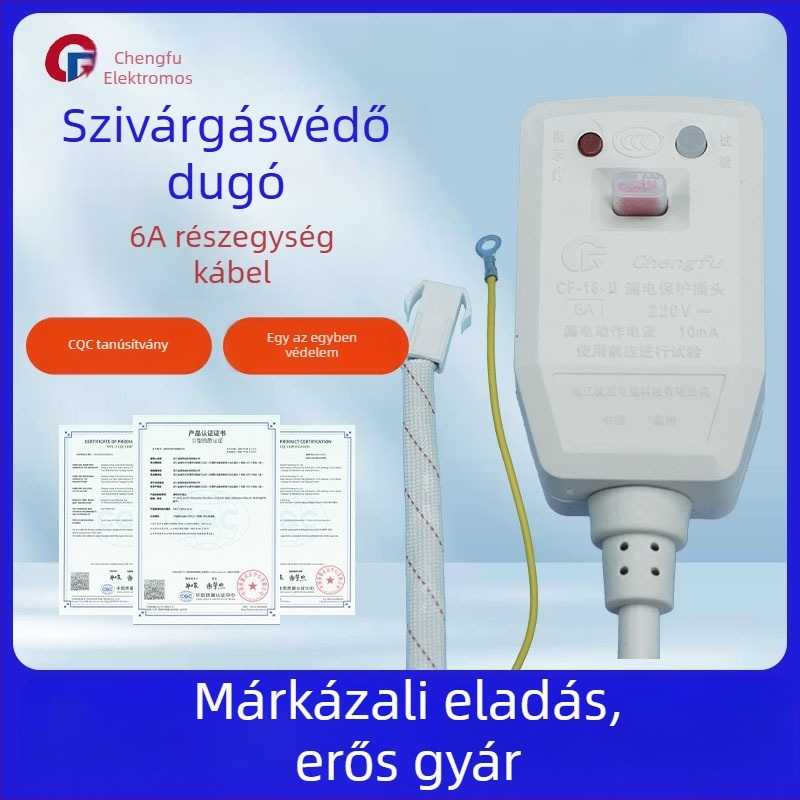 6A-os dugaszoló kábel vízmelegítőhöz és intelligens WC-ülőkéhez, 220-240V, 3C tanúsítva