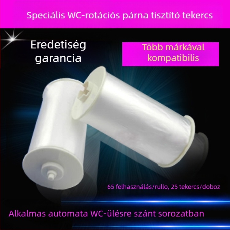 Egyszer használatos WC-ülésfedő – műanyag PE-filmből, Rotating pad márka, karton 277×277×123 mm