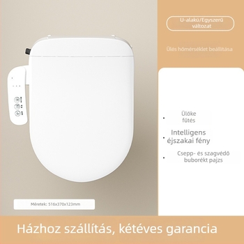 Többcélú intelligens WC-ülőke elektromos fűtéssel, mosással, szárítással, habos tisztítással és automatikus fedélnyitással.