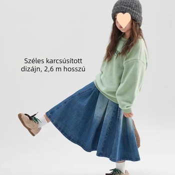 NORNS GIRL gyerekeknek szóló szoknya gradient esernyő sziluettel, absztrakt mintával, tavasz és ősz
